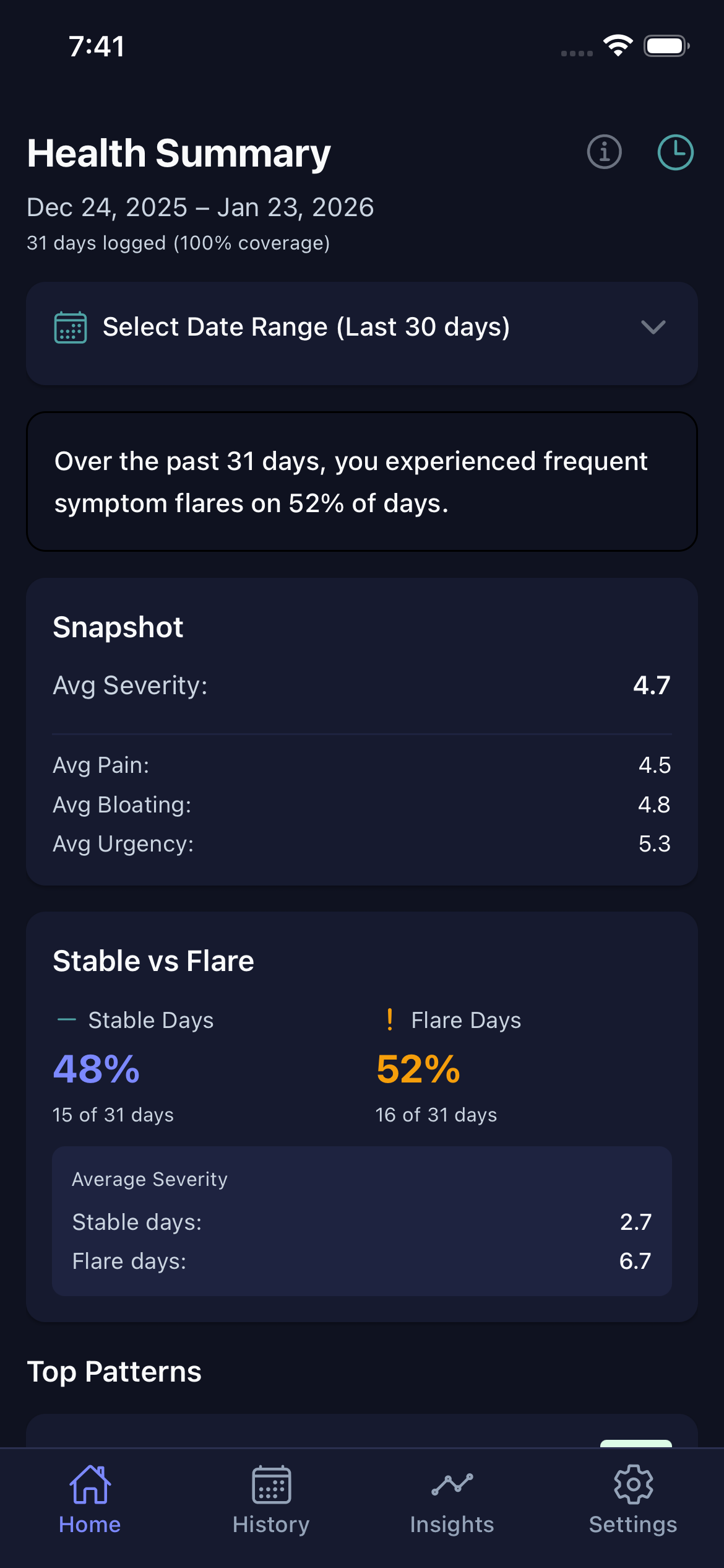 Health Summary PDF preview